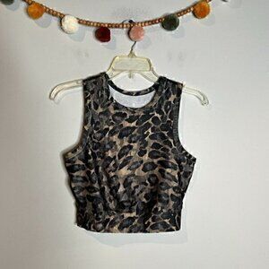 🔆 Playground patterned cropped workout tank